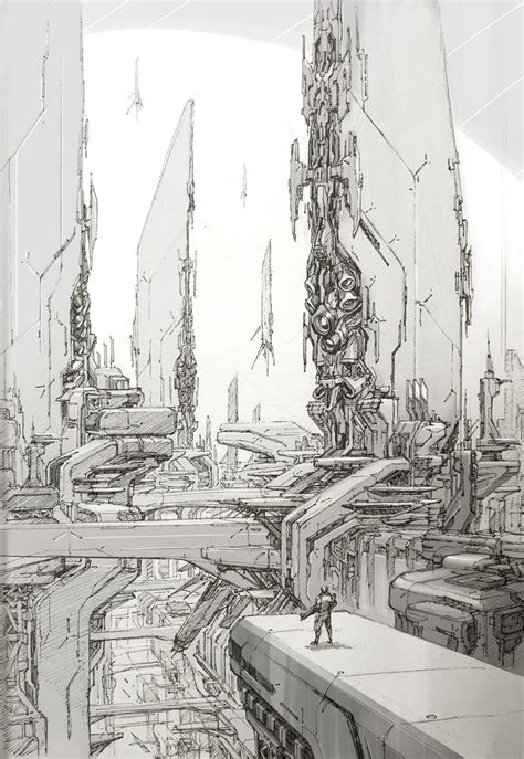 ArtStation - Sketch_Space colony_0224, Won Jun Tae | Perspective art ...