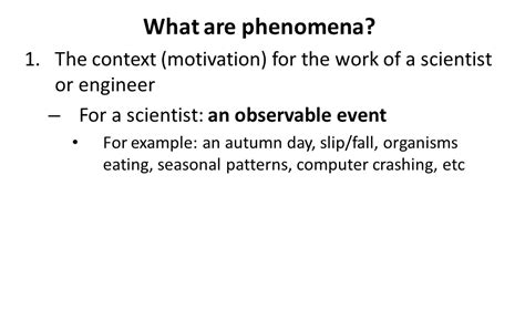 What Are Phenomena?