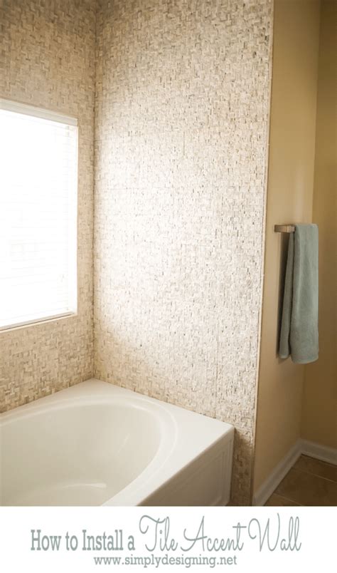 Master Bathroom Remodel: Part 9 { How to Install a Tile Accent Wall }