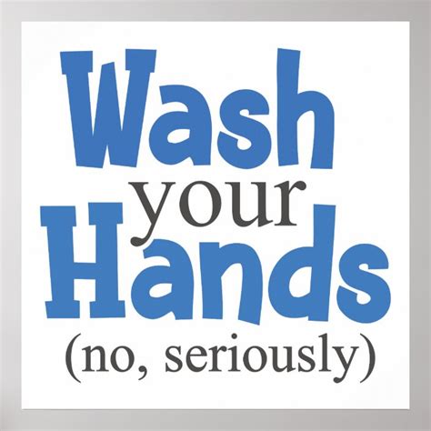 Funny Wash Your Hands Bathroom Hygiene Sign | Zazzle.com