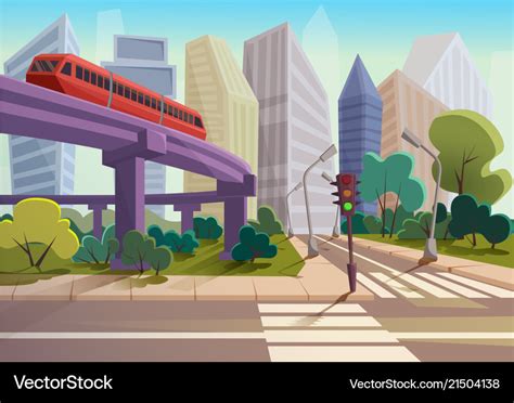 City Cartoon : Free Vector Dirty City Street Cartoon Illustration - For ...