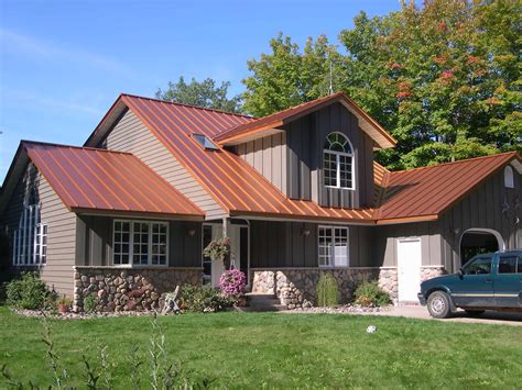 Copper Penny Standing Seam Roof Copper Roof House, Copper Metal Roof ...