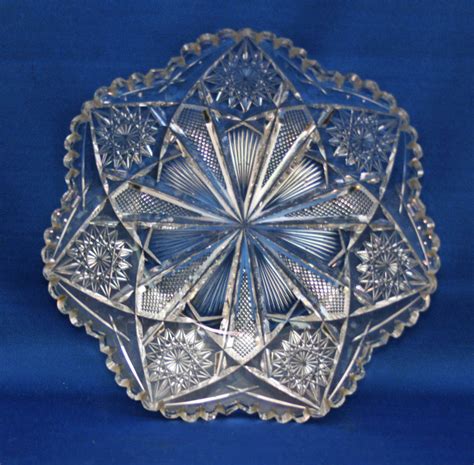 Antique Libbey Glass Co Cut Glass Empress Pattern Dish American ...