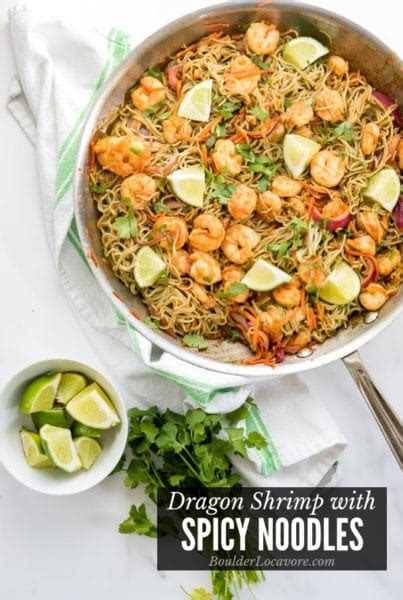 Spicy Noodles with Dragon Shrimp: Ready in 20 minutes!