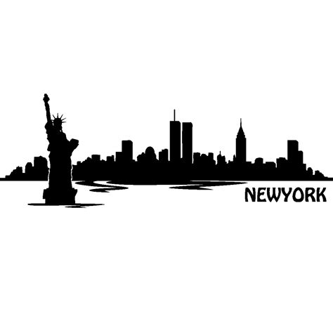 New York City Skyline Silhouette World Trade Center - Silhouette png ...