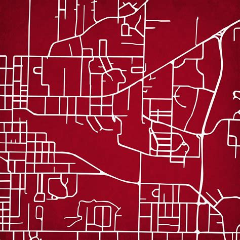 Arkansas State University Campus Map Art - City Prints