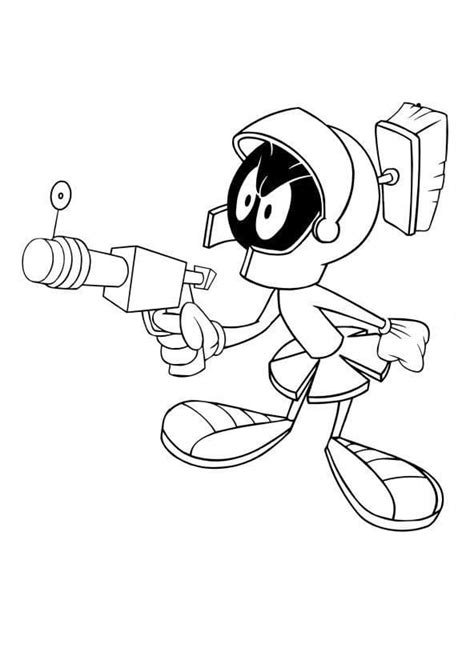 Marvin the Martian to Color Coloring Page - Free Printable Coloring ...