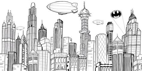 gotham skyline | Gotham City Skyline Art Print | Gotham city skyline ...