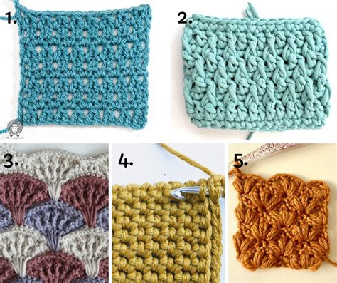 25 Crochet Stitches To Learn And Discover - Sweet Bee Crochet