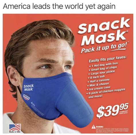 The Snack Mask Face Mask - Meme - Shut Up And Take My Money