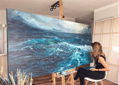 Energetic Large-Scale Paintings of Splashing Ocean Waves | My Modern Met