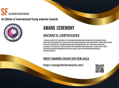 Pin on Young Scientist Awards