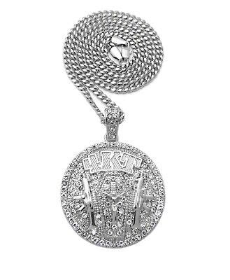 Hip Hop NBA YoungBoy 4KT Icy Pendant & 18" 20" 24" Cuban Rope Box Chain ...