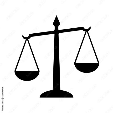 Law scales of justice icon. Symbol of law measuring legal case's ...