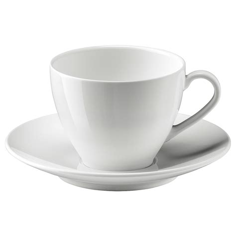 VÄRDERA coffee cup and saucer, white, 20 cl (7 oz) - IKEA