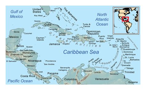 Caribbean Islands Map