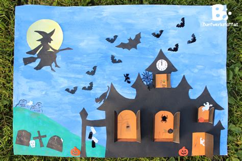 Haunted House Halloween Craft | colorful crafts