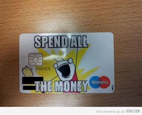 My New Credit Card Funny Cute Memes, Funny Stuff, Banking Humor, Credit ...