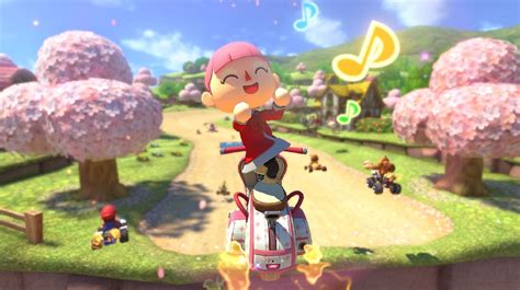 Mario Kart 8 Animal Crossing Gameplay Screenshot Cherry Blossoms and ...