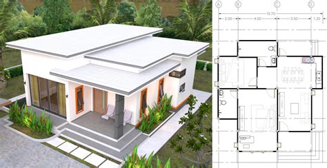 Flat Roof Design Plans Pdf ~ House Design Plan 7x7.5m With 3 Bedrooms ...