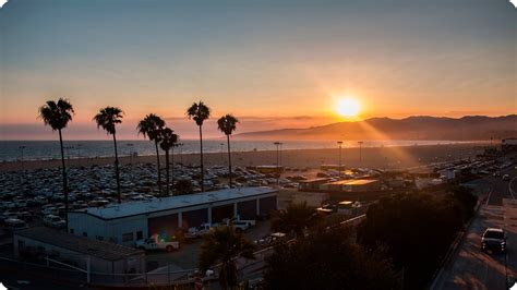 Free photo: Santa Monica Sunset - California, Mountains, Orange - Free ...