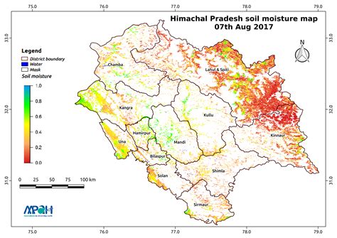 Soil Moisture Map for the state of Himachal Pradesh - Aapah Innovations ...