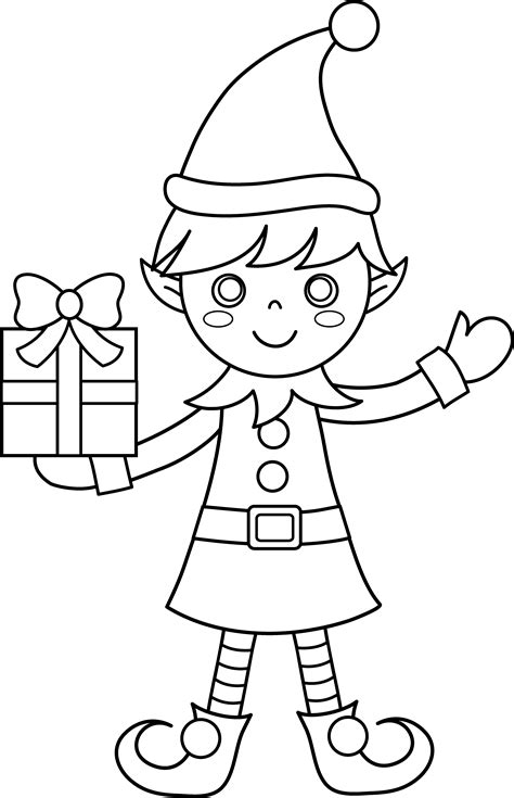 Free Printable Elf Coloring Pages