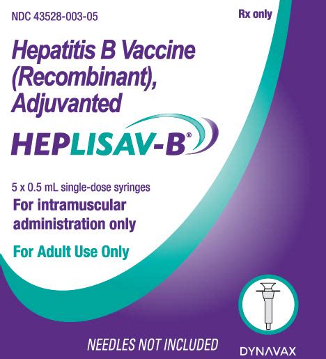 BUY Hepatitis B Vaccine (Recombinant) Adjuvanted (Heplisav-B) 20 ug ...