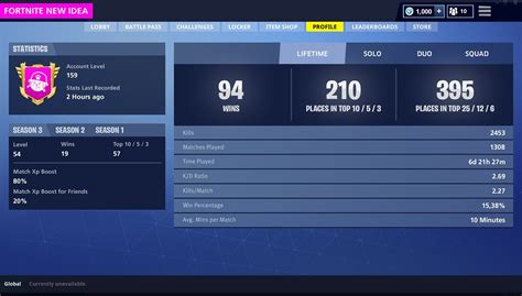 Improving Statistics Concept Including K/D Ratio - Fortnite Insider