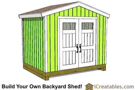 10x8 Shed Plans | 10' wide by 8' deep shed plans | Shed plans, Shed ...