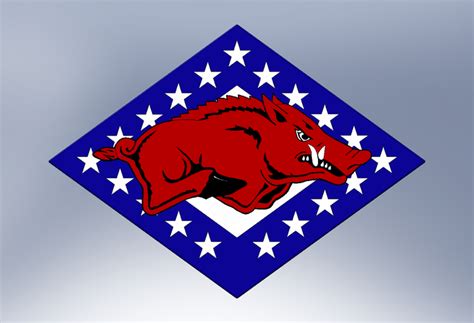 Diamond Hog - University Of Arkansas' Mascot Acrylic Relief Illuminated ...