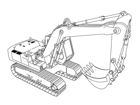 Excavator Coloring Pages - Free Coloring Pages Printables