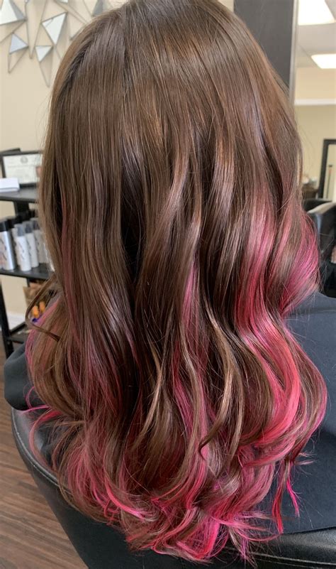 Brown Hair With Pink Highlights : Pink Hair Highlights for 2017 | 2019 ...