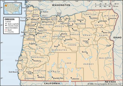 California Oregon Washington Road Map - Printable Maps