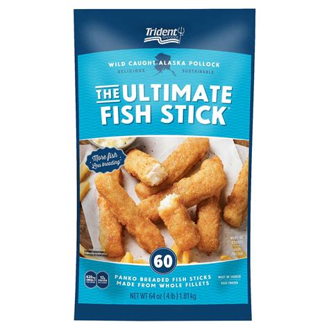 Trident Seafoods Panko Breaded Wild Caught Alaskan Pollock Fish Sticks ...