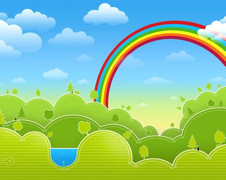 Rainbow land - 3D and CG & Abstract Background Wallpapers on Desktop ...