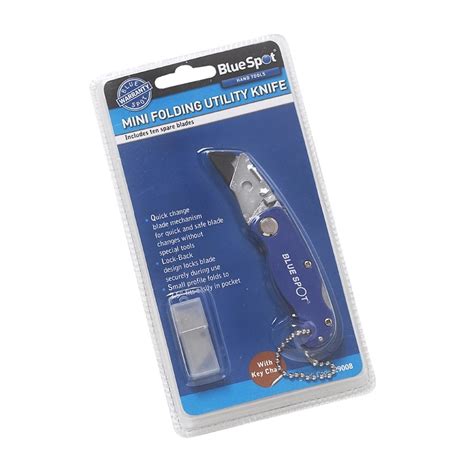 Blue Spot Tools Mini Folding Utility Knife and Blades 29008 Bluespot ...