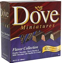 Dove Ice Cream Bars Miniatures, Flavor Collection 40.0 ea Nutrition ...