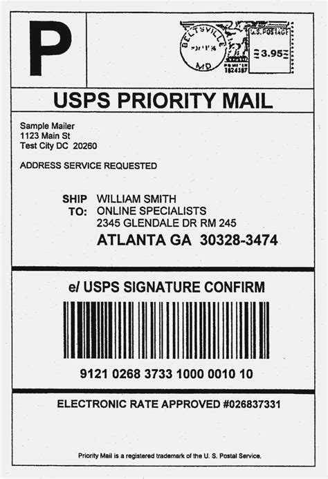 Usps Shipping Label Template Yourbodyua – Label Maker Ideas Pertaining ...