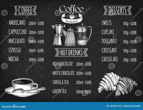 Restaurant Menu Design. Coffee Restaurant Brochure Vector, Coffee Shop ...