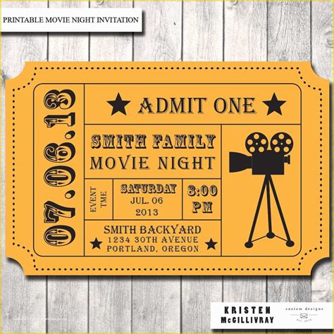 Create Your Own Tickets Template Free Of 6 Movie Ticket Templates to ...