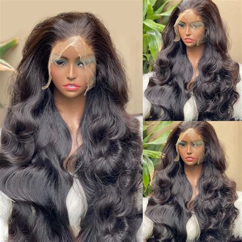 Buy Full 360 Lace Front Wigs Human Hair 150% Density HD Transparent ...