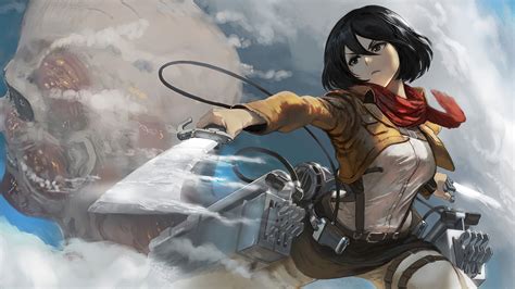 Mikasa Attack on Titan 4K #3480f Wallpaper PC Desktop