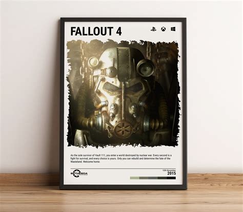 FALLOUT 4 Video Game Wall Art Print / Poster Home Decor Gaming Gift A5 ...