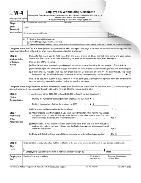 2023 W4 Form Fillable Pdf - Printable Forms Free Online