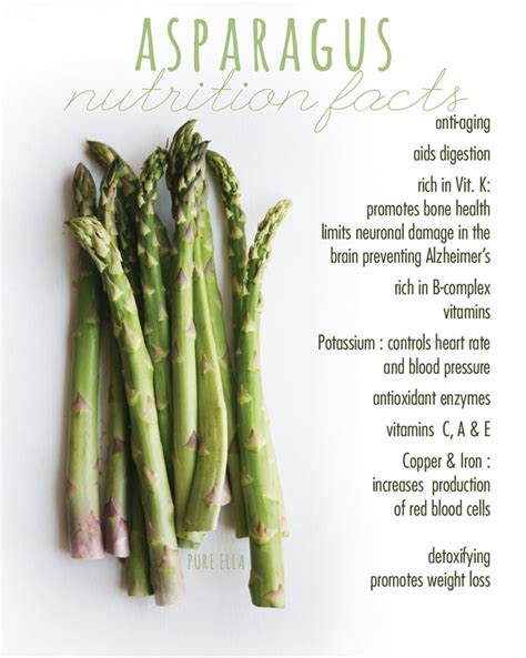 Nutrition Facts : health benefits of asparagus