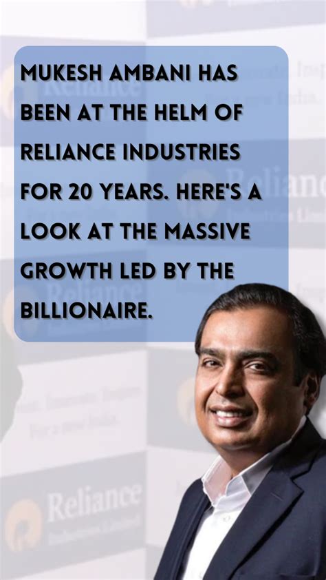 Mukesh Ambani’s 20 years of leadership - Markets News | The Financial ...