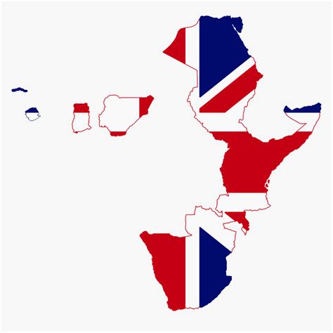 Flag Map Of British Africa - Flag Map Of British Empire, HD Png ...