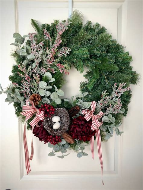 Bird’s Nest Christmas Wreath | Christmas wreaths, Evergreen wreath, Wreaths