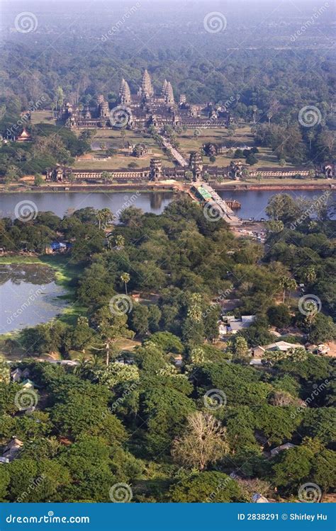 Angkor Wat Aerial View stock image. Image of adventure - 2838291